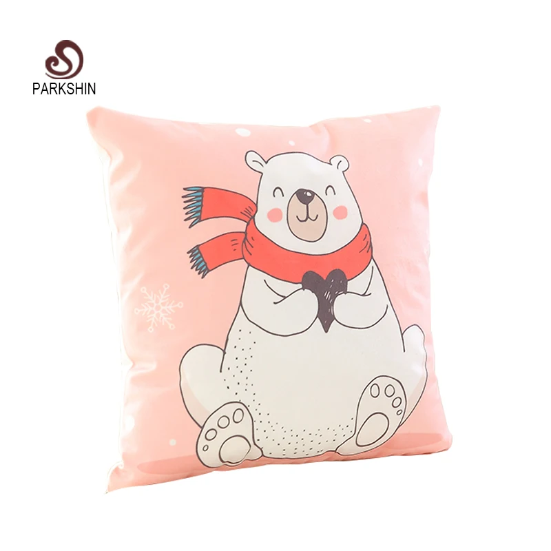 Parkshin разноцветный шарф с мультипликационным принтом и медведем декоративная