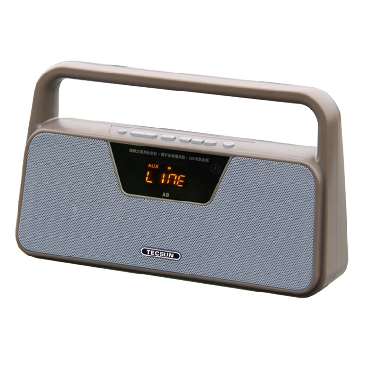 TECSUN A9 FM стерео радио приём светодиодный цифровой дисплей MP3 плеер компьютерная Колонка радио приемник портативное радио