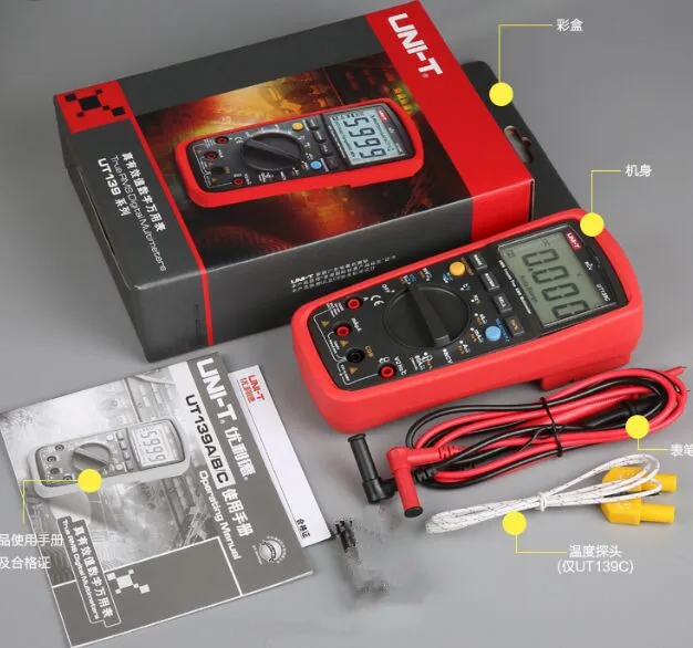 

Digital Multimeters UNI-T UT139A UT139B UT139C True RMS Electrical Handheld Testers Multimetro LCR Meters Ammeter Multitester
