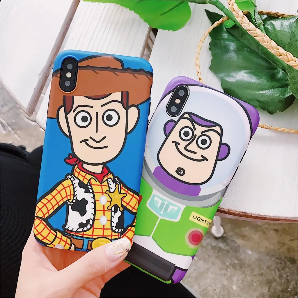 Модный мультфильм аниме Disneys История игрушек Базз Лайтер пара чехол для iPhone 8 7 6 6s
