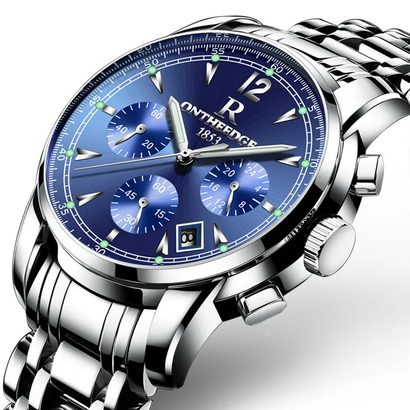 Неповерхностные бизнес дела фосфоресцирующие наручные часы Мужская поверхность