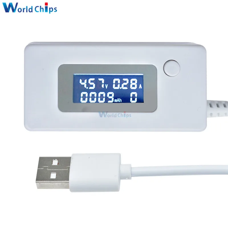 USB детектор с ЖК дисплеем вольтметр амперметр для мобильного зарядного