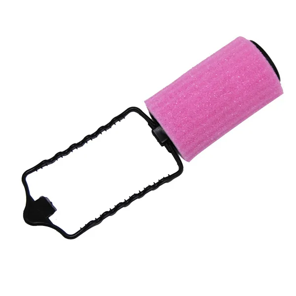Розовая губка ролик черный пластик DIY Пена бигуди для женщин Hairwear|curler for hair|curler hair