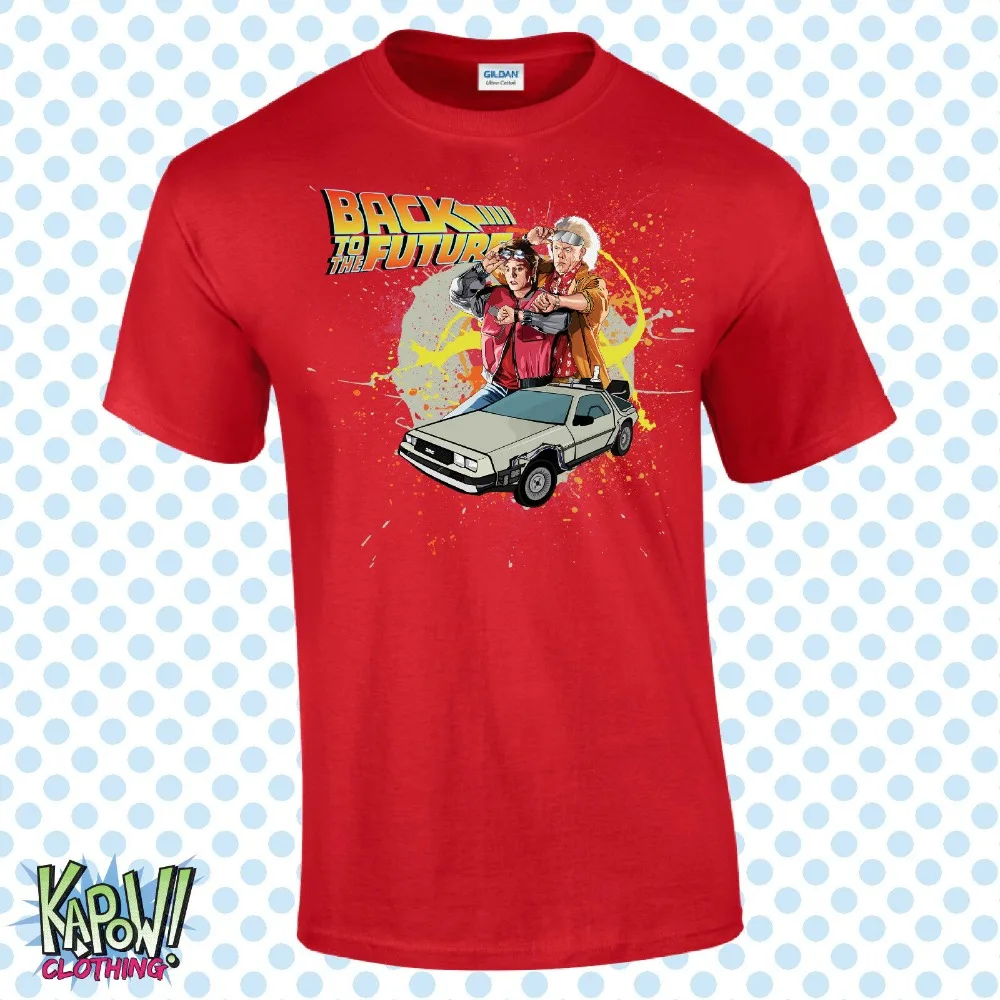 Футболка с надписью Back To The Future Men'S футболка Ховербордом Марти Макфлай делора