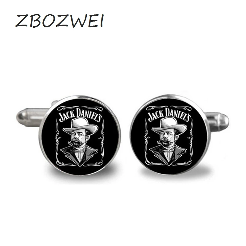 ZBOZWEI 2018 New No 7 Jack Daniels Cufflink Tennesse Minimalistic Cufflinks Silver Cuff link Gifts Men Handmade Shirt | Украшения и