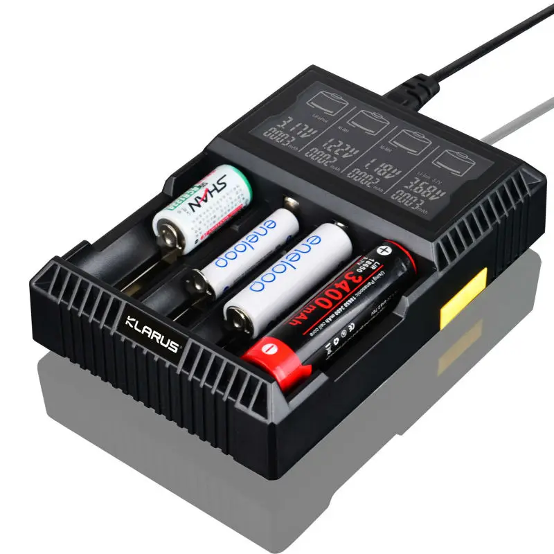 Оригинал klarus CH4S умное зарядное устройство AC USB вход 4 слота ЖК-интеллектуальное