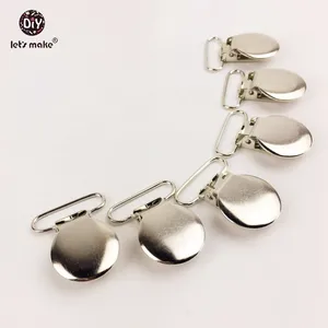 100 шт., круглые металлические зажимы-держатели для соски, аксессуары Зажимы для пустышки