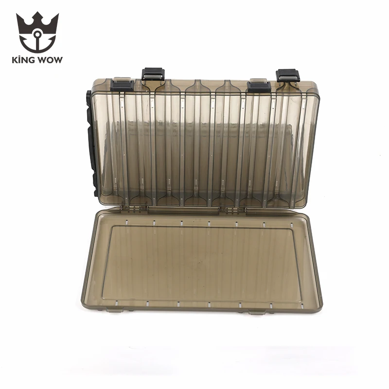 8 10 дюймов темно зеленый Двусторонняя ручной Пластик рыболовная приманка коробка