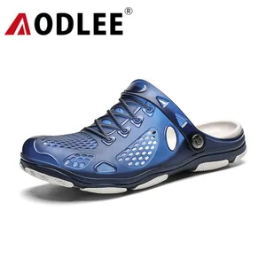 Мужские сандалии без шнуровки AODLEE, Желейная обувь, летняя уличная пляжная обувь