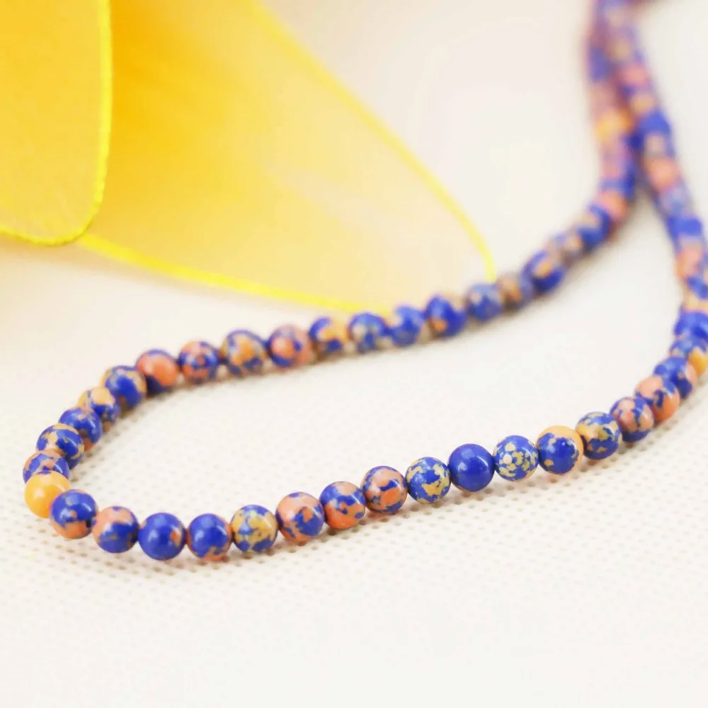 6 мм аксессуары серия оранжевые и синие турецкие камни свободные бусины