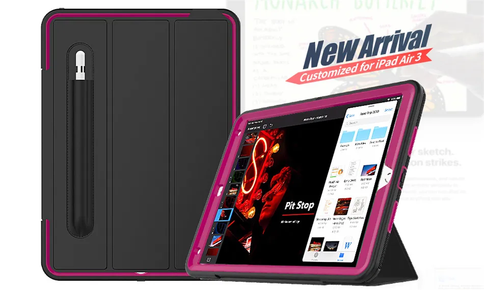 Для iPad Air 3 10,5 чехол Funda модель A2152 карандаш держатель для iPad Pro 10,5 дюймов сверхмощный противоударный полный защитный чехол
