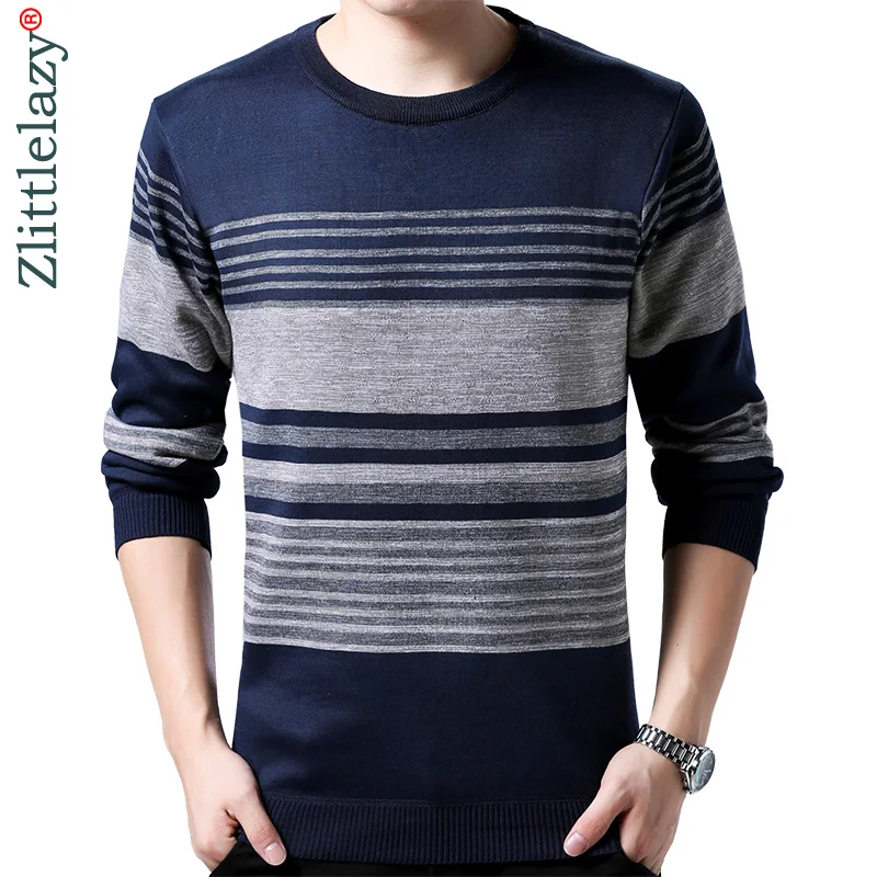 2019 брендовый дизайнерский пуловер полосатый мужской свитер мужские толстые