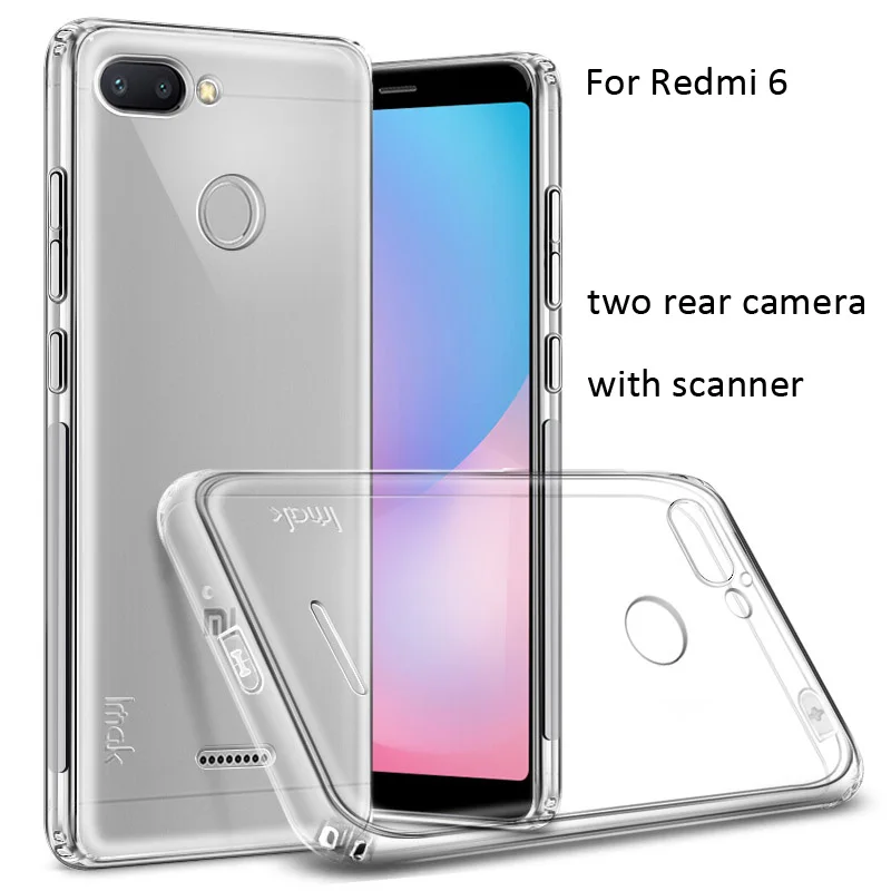 IMAK Clear Transparent TPU Case For Xiaomi Redmi 6 Pro 6A Soft Silicone Cover |