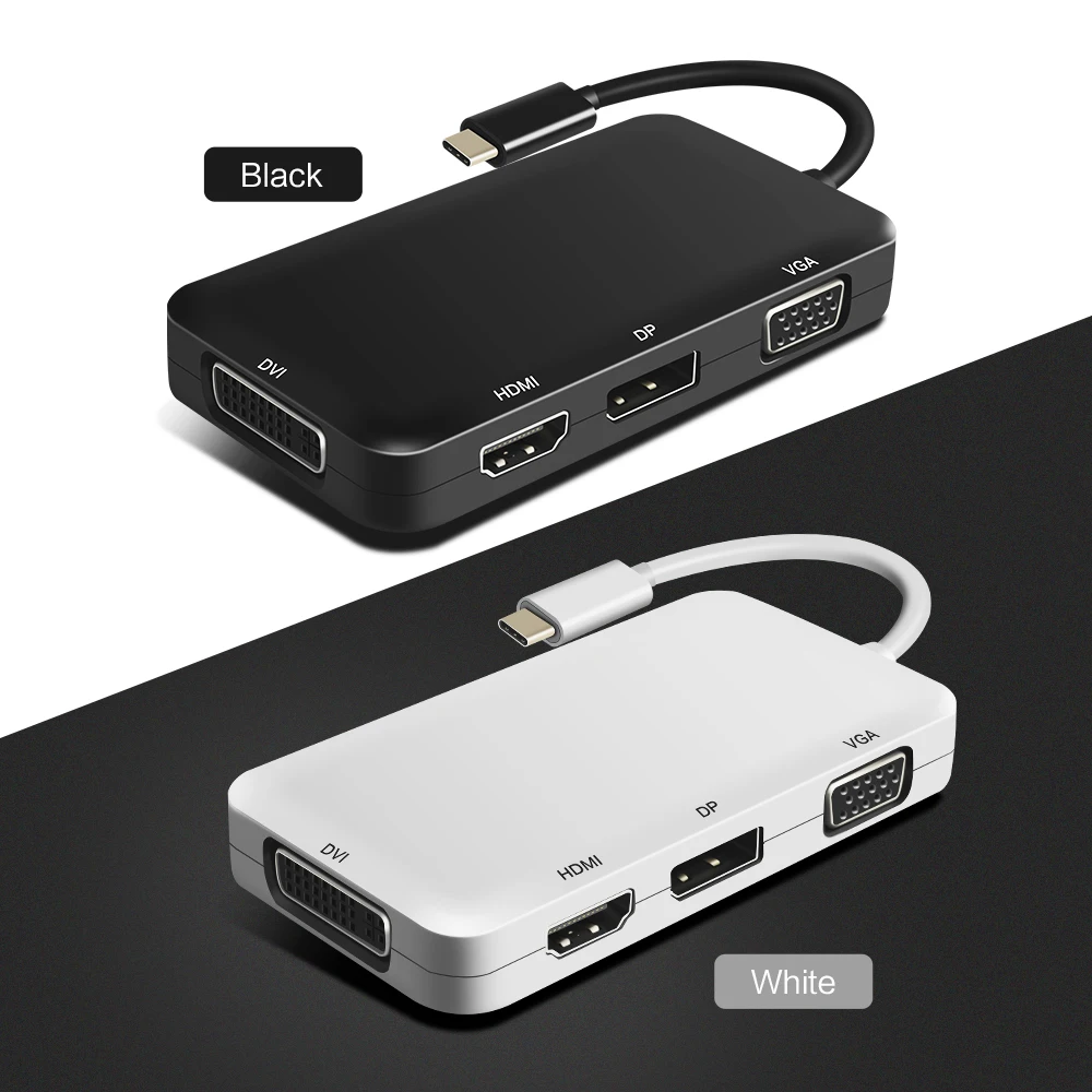 USB 3 1 type-c к HDMI VGA DVI DP адаптер 4 в |