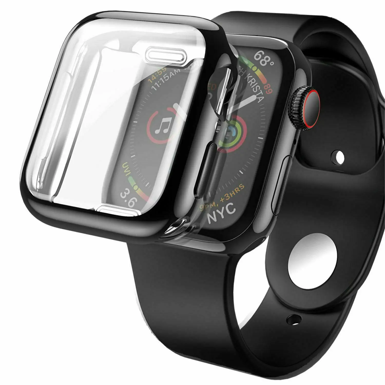 Оригинал HOCO 360 градусов тонкий чехол для часов Apple Watch серия 4 мягкий прозрачный TPU