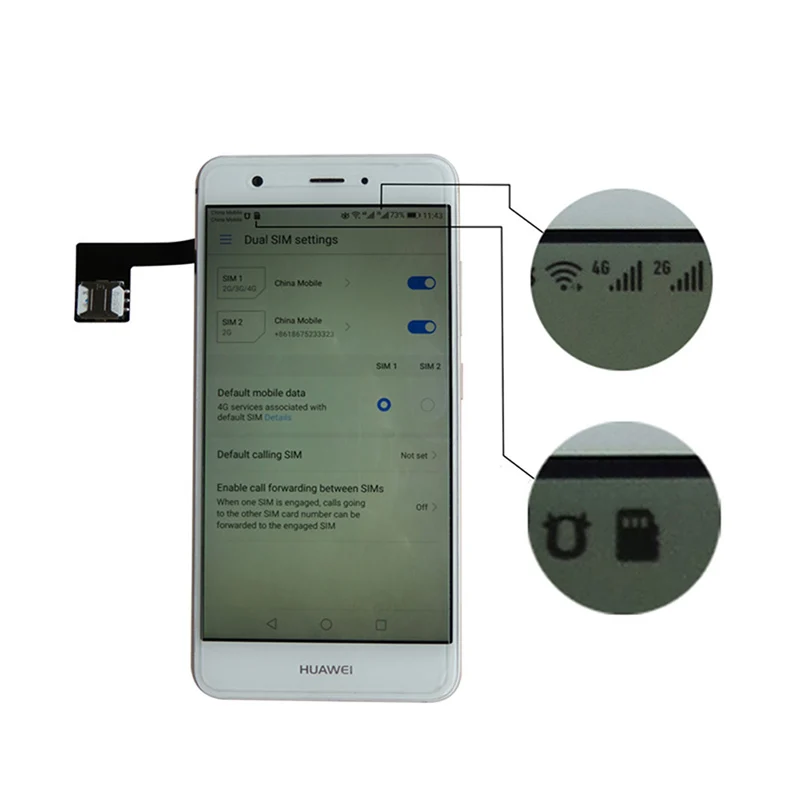 1 шт. черный двойной SIM адаптер для Android TWO 2 Nano SIM NANO-SD карта памяти конвертер для Xiaomi Redmi Note 3 4 3 s