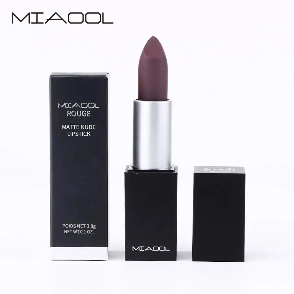 Miaool матовые нюдовые помады бархатные блеск для губ красота мощная губная помада 8