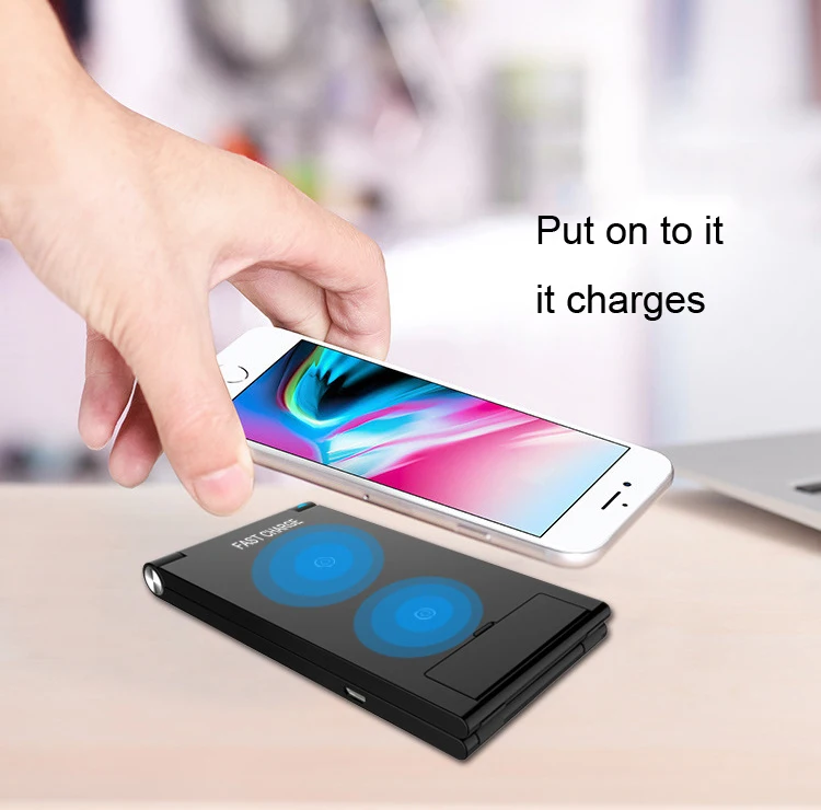 10 Вт складной Qi Беспроводное зарядное устройство для iPhone XS Max XR 8 Plus Samsung Galaxy Note 9 S9 S8