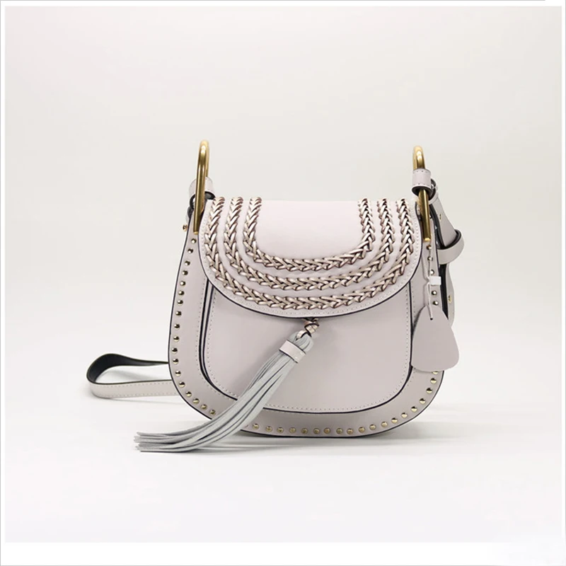 2017 women messenger handbags classic vintage tassel woven saddle weave single shoulder crossbody bags chic lady bag | Багаж и сумки