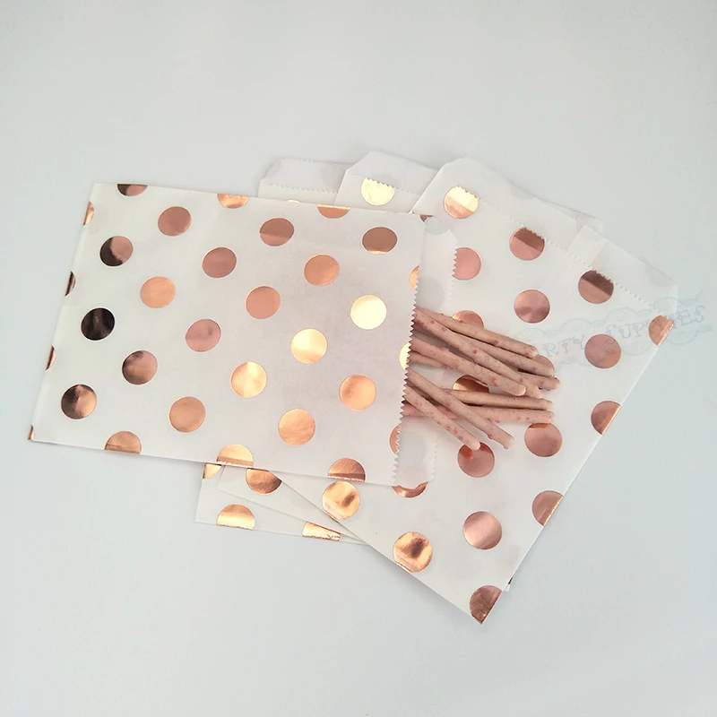 200 шт./лот дизайнерские бумажные пакеты в горошек вечерние сумки для детей