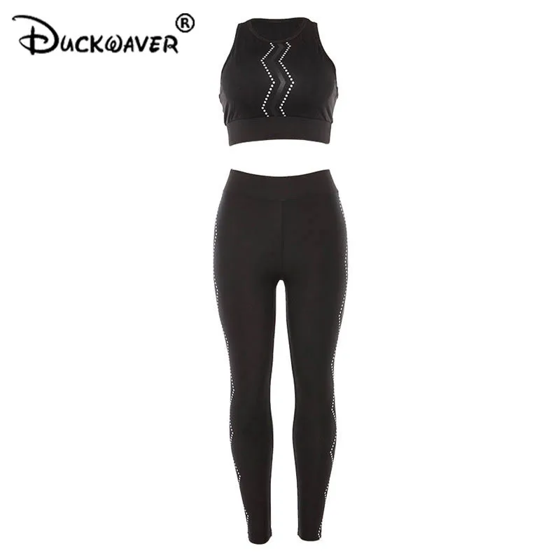 Duckwaver 2019 Dot Print Yoga набор Ropa Deportiva Mujer Gym 2pc женский спортивный бюстгальтер + леггинсы