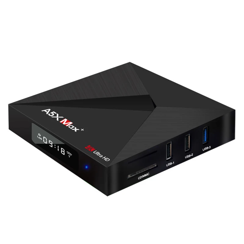 A5X MAX плюс 4 GB Оперативная память 32 ГБ Встроенная ТВ коробка RK3328 Android 7 1 Smart Set top Box 5 0G