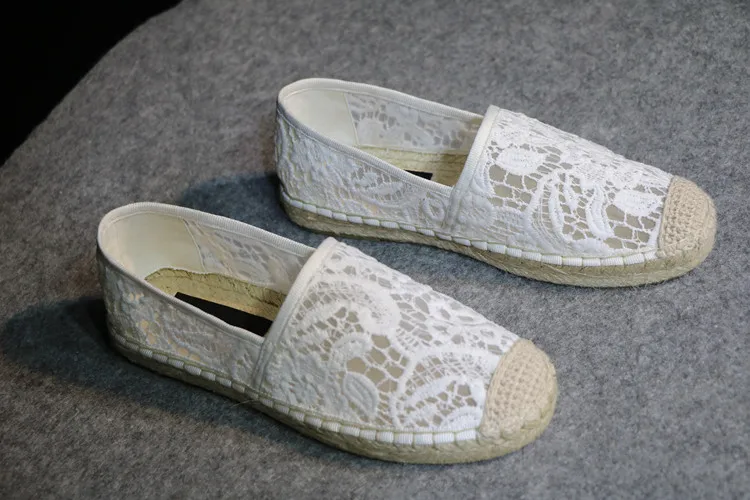 Новинка женские лоферы с кружевом фирменный дизайн Sandalias Mujer женская