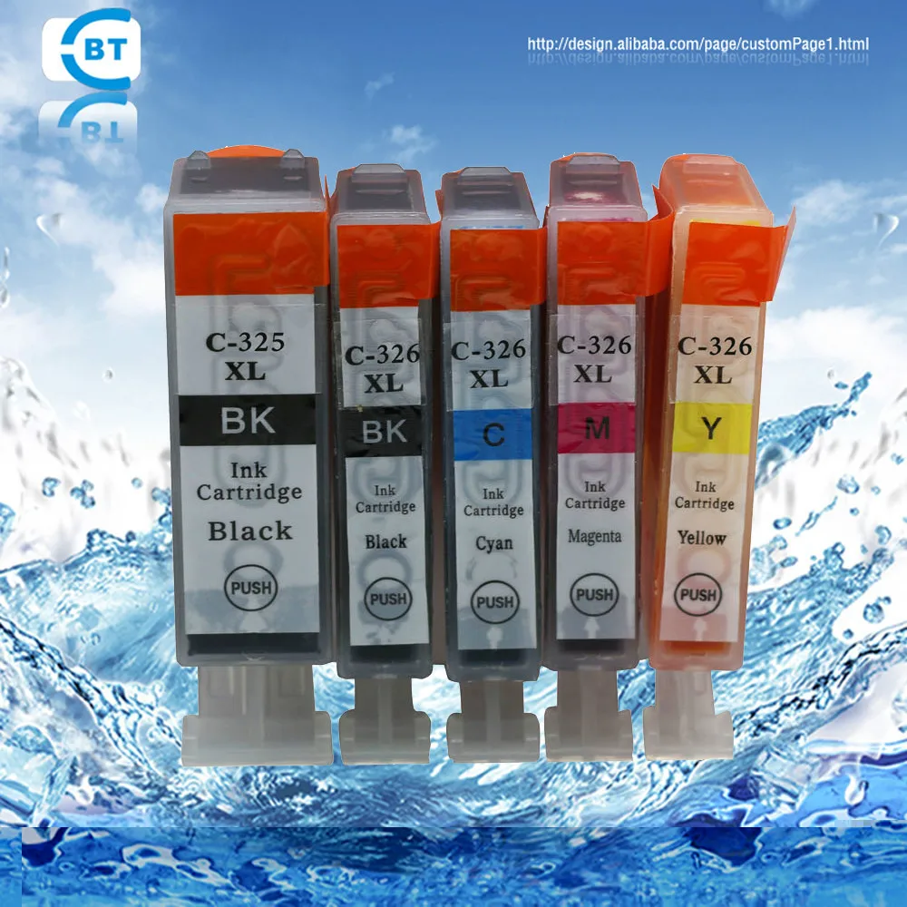 6 шт. совместимый CANON BCI 325 PGBK 326BK BCI326C BCI326M BCI326Y BCI326GY струйный картридж|inkjet cartridge|inkjet