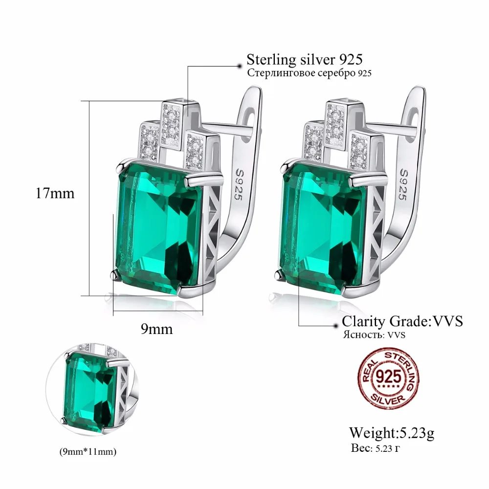 CZCITY драгоценными камнями серьги-клипсы роскошные 7.6ct нано русский имитация