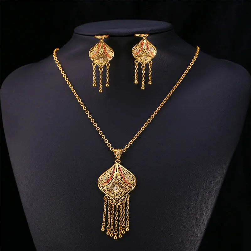 Серьги кисточки с подвеской золотистого цвета PE201|tassel set|jewelry gold jewelryjewelry |
