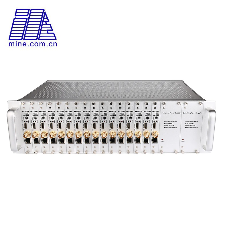 16 HDMI + CVBS AV BNC 3U стойка IP потоковый кодировщик к H.264 1080p @ 60 аудио видео