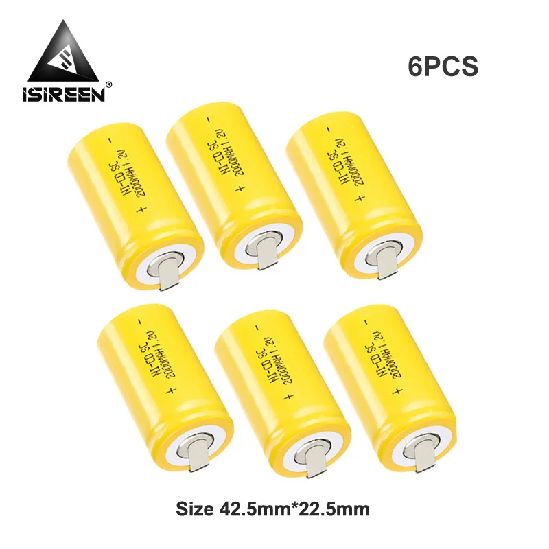 1 2 V 2000mAh SC Ni CD аккумуляторные батареи DIY блоки Subc аккумулятор электроинструменты