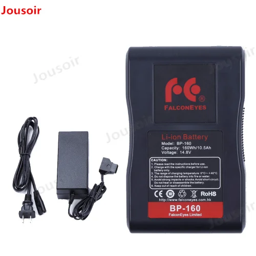 Falcon Eyes BP-160L 10500 мА/ч 14 8 V-Mount Батарея с адаптером селфи-стик Зарядное устройство для