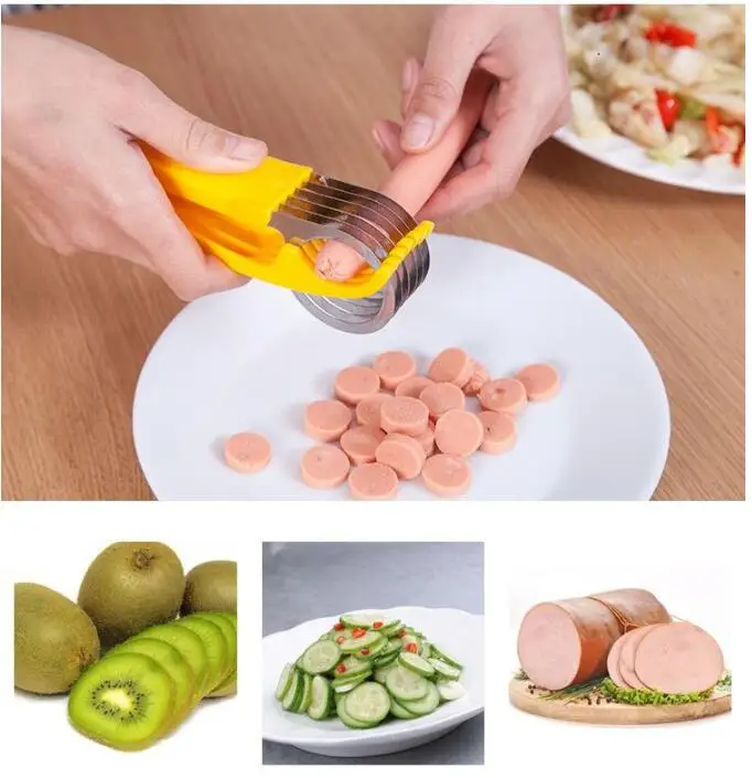 Удобный нож для нарезки фруктов из нержавеющей стали резак бананов фруктовый