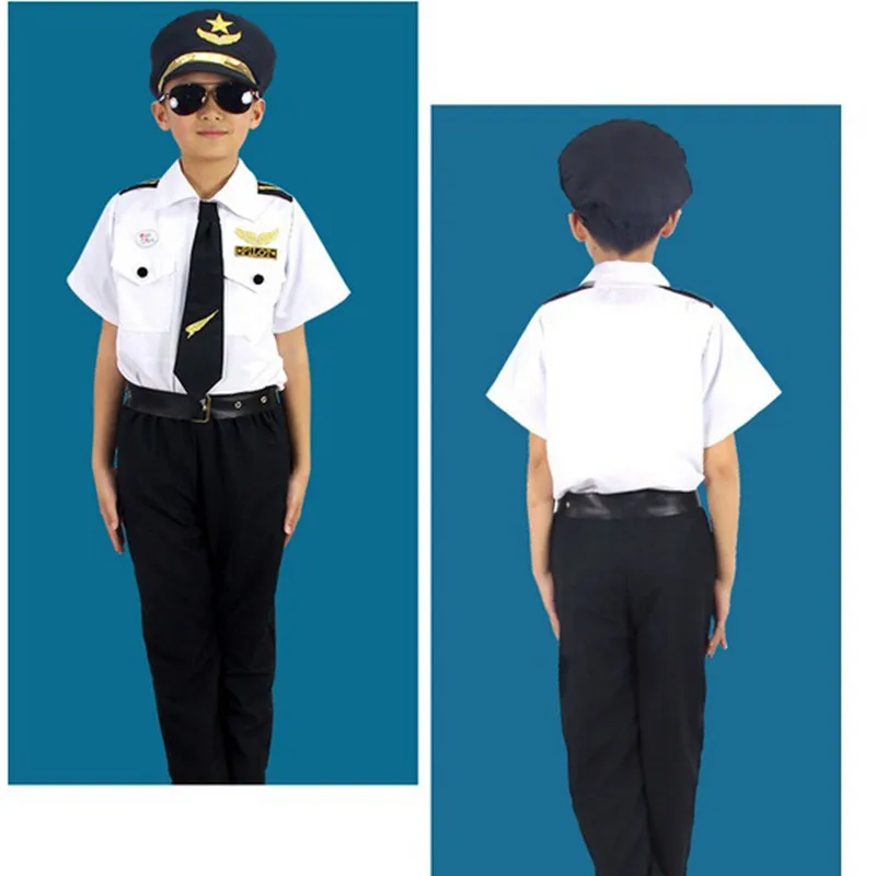 Детский костюм милого пилота в китайском стиле полицейского на Хэллоуин