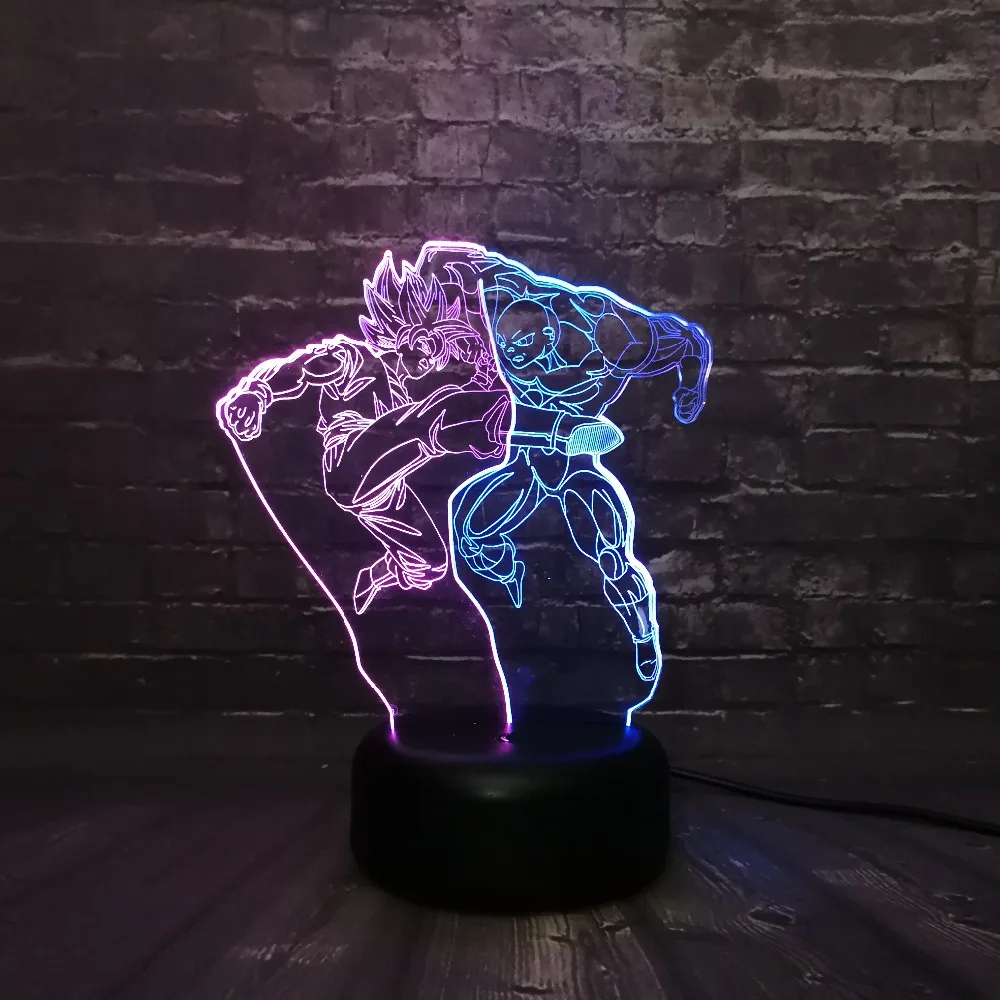 7 Dragon Ball Super Son Goku Kakarot микс двухцветная лампа Ночной светильник 3D LED детский