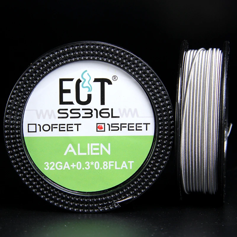 Оригинальный нагревательный провод ECT SS316L 15 футов/рулон Alien DIY катушка Clapton для RDA