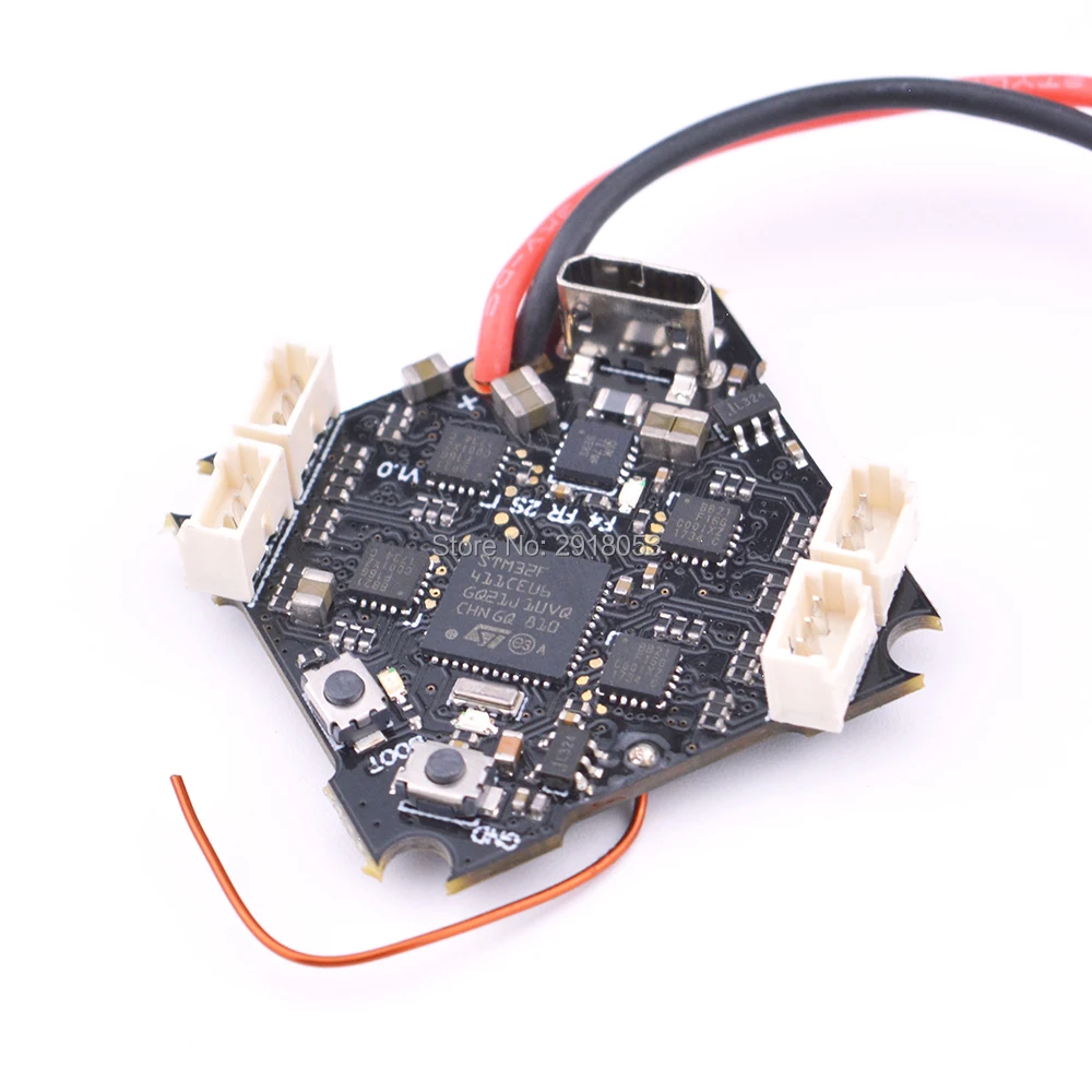 Бесщеточный контроллер полета 2S F4 FC AIO Встроенный приемник OSD ESC SPI для Mobula7 Whoop Drone