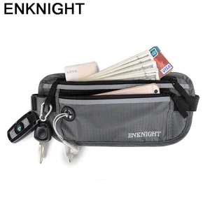 Большой поясной ремень ENKNIGHT для путешествий с радиочастотной технологией RFID, регулируемая поясная сумка для женщин и мужчин, Антивор, клетчатые карманы на молнии