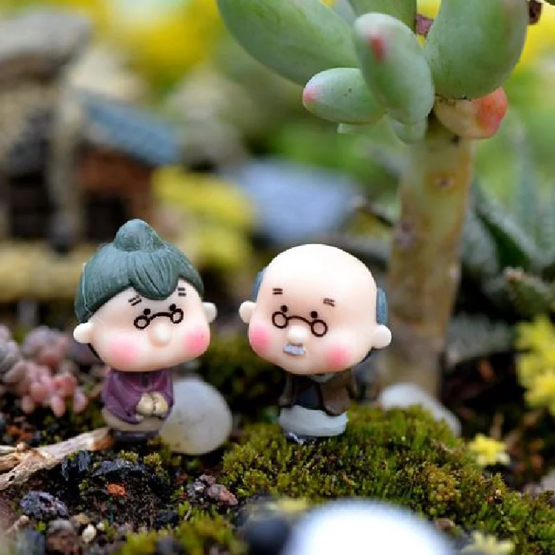 2 шт./компл. куклы с дедушками и домашние горшки мох микро Ландшафтные украшения
