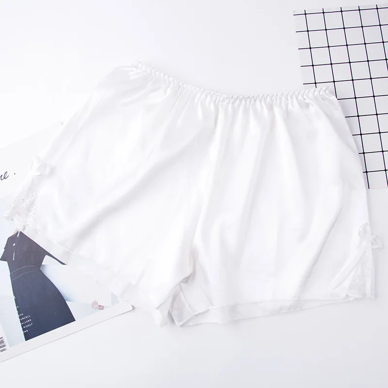White Женские мягкие хлопковые бесшовные безопасные Короткие штаны летние шорты под юбку Модальные шелковые Дышащие Короткие колготки - Цвет: White