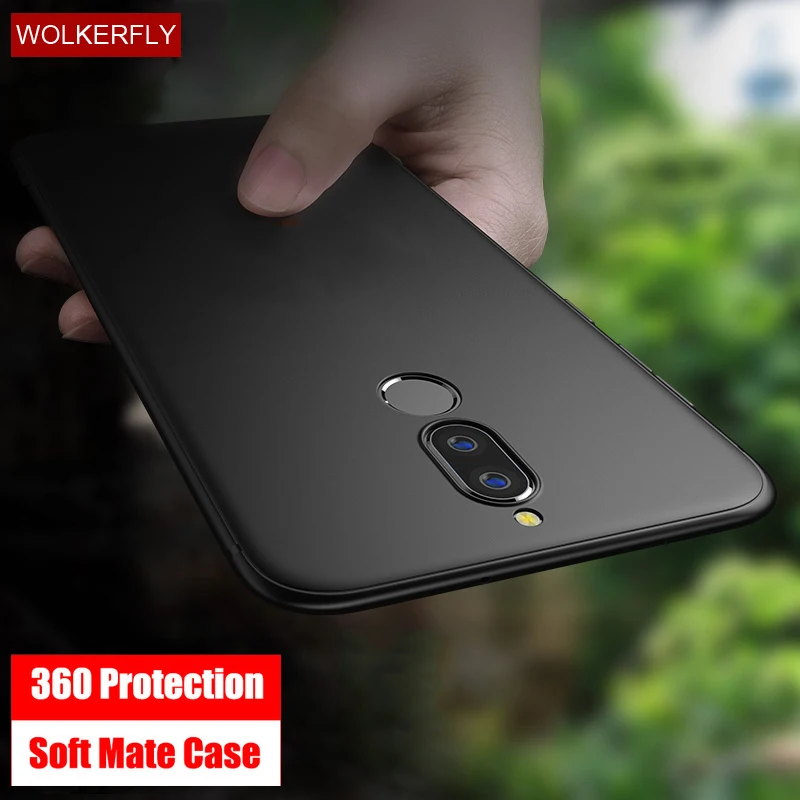 Чехол для Huawei Mate 10 Lite чехол с 360 защитой мягкий матовый Силиконовый Nova 2i Honor 9i чехлы