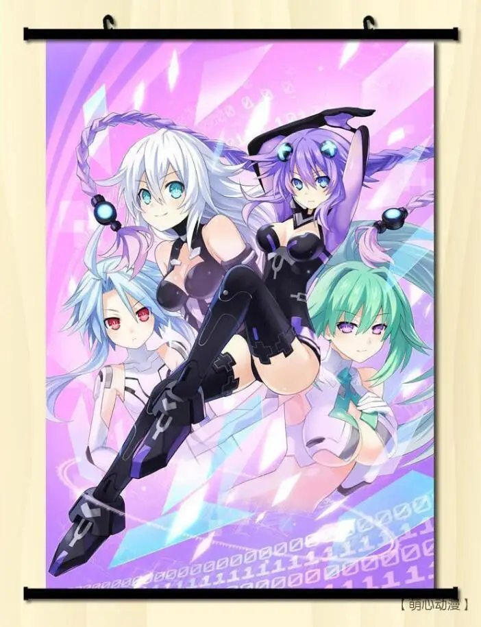 Японский мультфильм аниме постер Нептун Hyperdimension нептуния домашний Декор