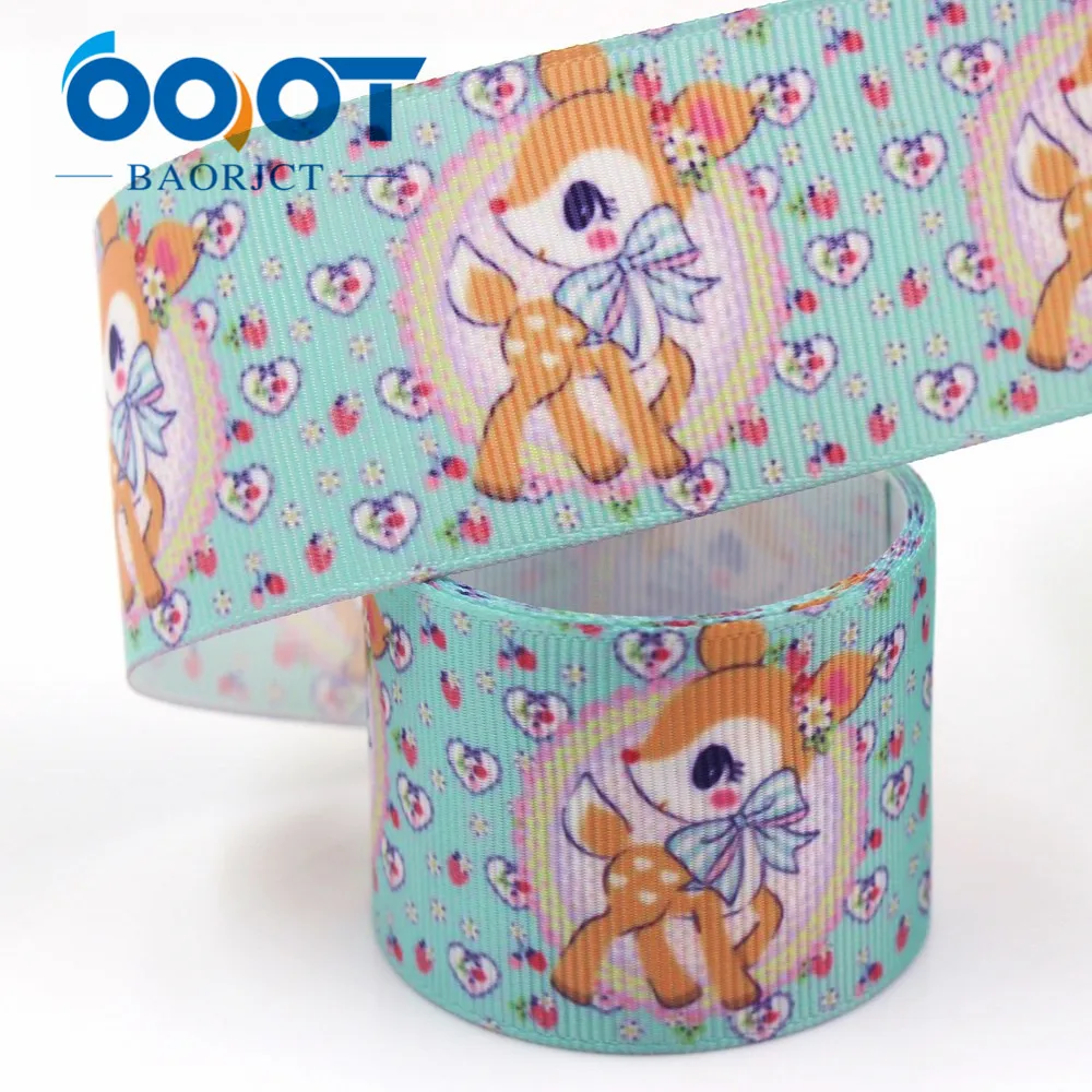 OOOT BAORJCT I-19423-1054, 1-1/", 10 ярдов мультфильм Термотрансферная печатная корсажная лента, Бант колпачок DIY аксессуары украшения