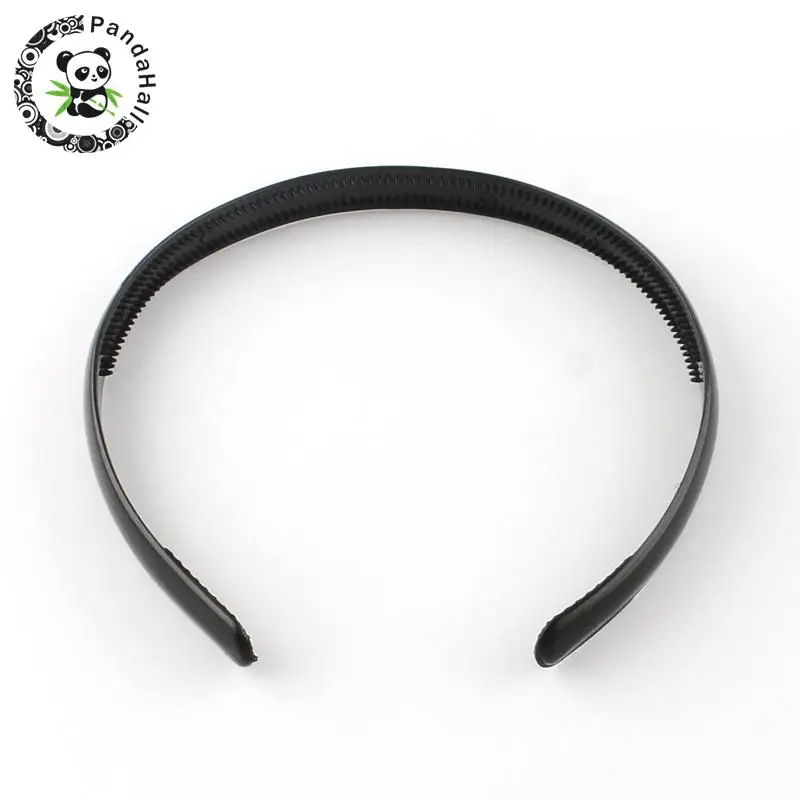 

Plastic Hair Band Findings, Black, 115x12mm
