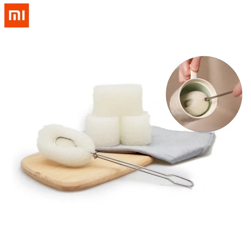 Оригинальный Xiaomi Mijia Jiezhi чашка из нержавеющей стали щетка + 3 сменные щетки для