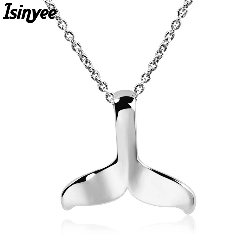 ISINYEE Fashion Little Mermaid Pendant Chain Nekclace For Women Party Nnimal Jewelry Silver Inspirational Necklaces Jewellery | Украшения и