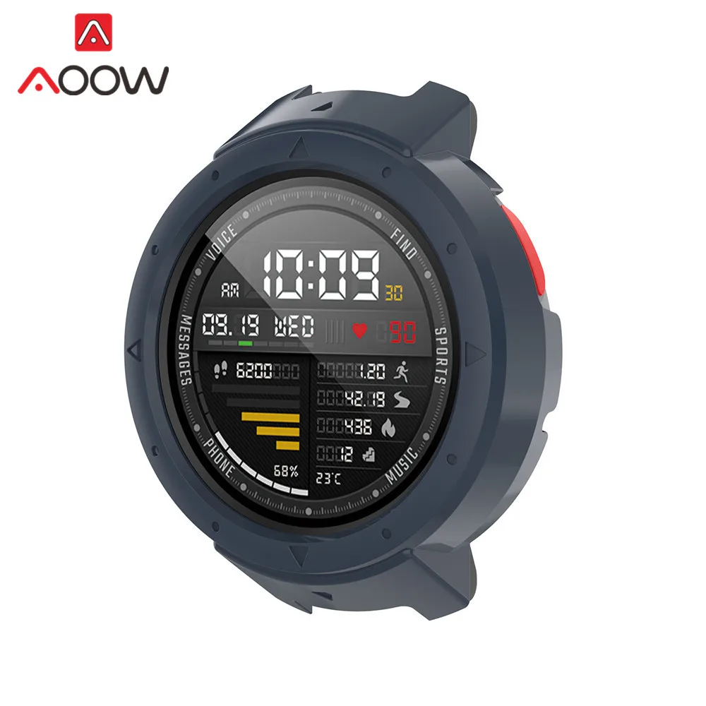Мягкий силиконовый ремешок для часов Amazfit Verge Xiaomi Huami 3, спортивный сменный ремешок для браслета и поликарбоната, защитный чехол A1801