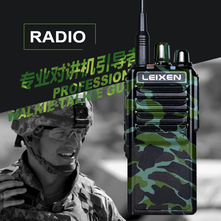 Высокая мощность LEIXEN VV 25 ватт дальний walkie talkie с 12 6 в 4000 мАч батарея|Рации| |