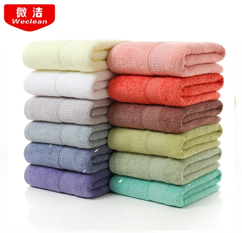 Однотонное банное полотенце из 100% хлопка для взрослых быстросохнущее мягкое 12